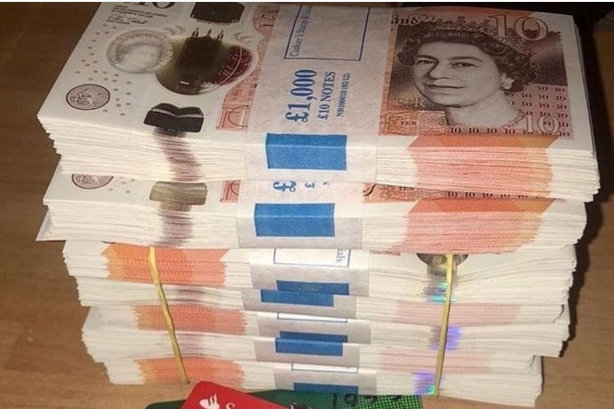 Counterfeit 10 British Pounds Counterfeit 10 British Pounds